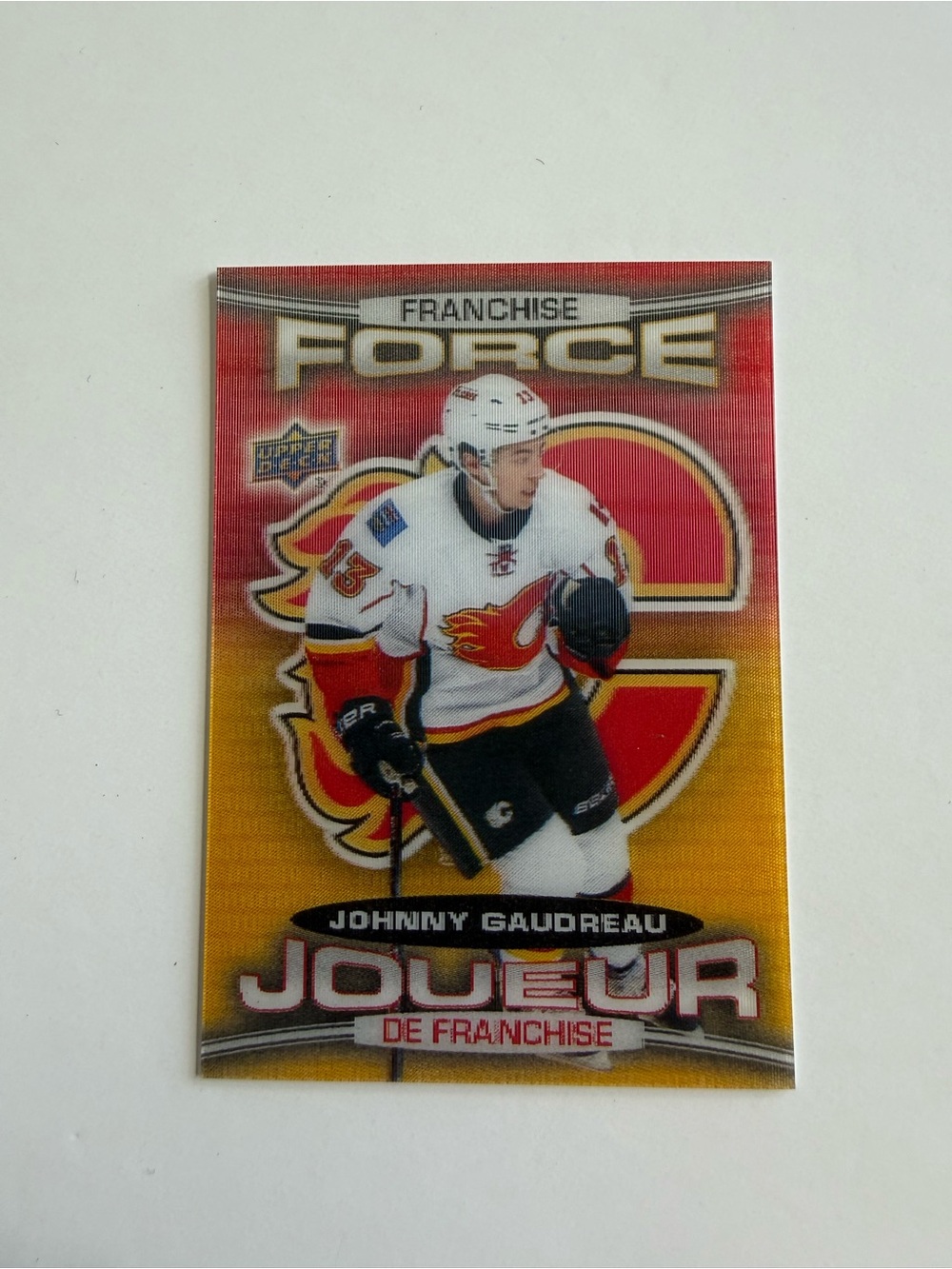 Johnny Gaudreau Franchise Force Hockey Card - Red & Gold
